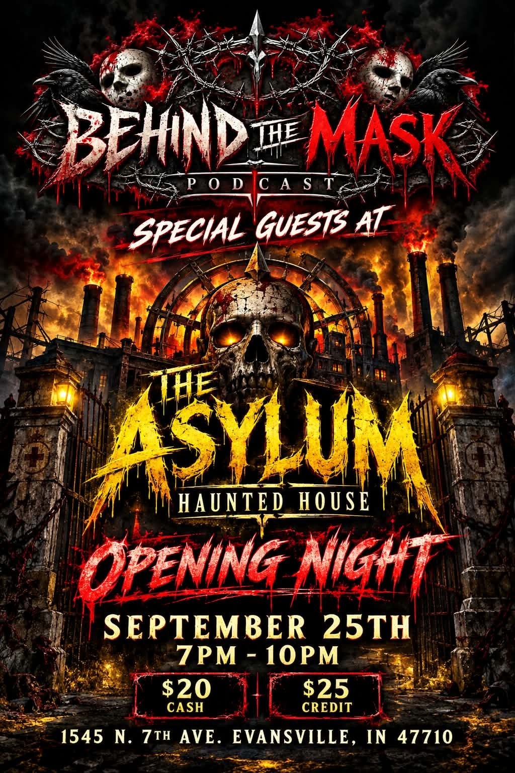 Approved The Asylum Haunted House artwork